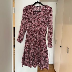 Zara Floral Faux Wrap Dress